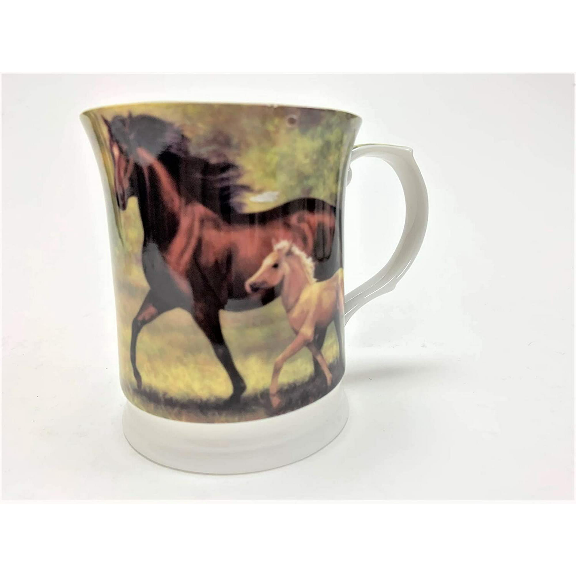 Fine China Tea Coffee Mug Horse Foal Farm Design Gift Boxed